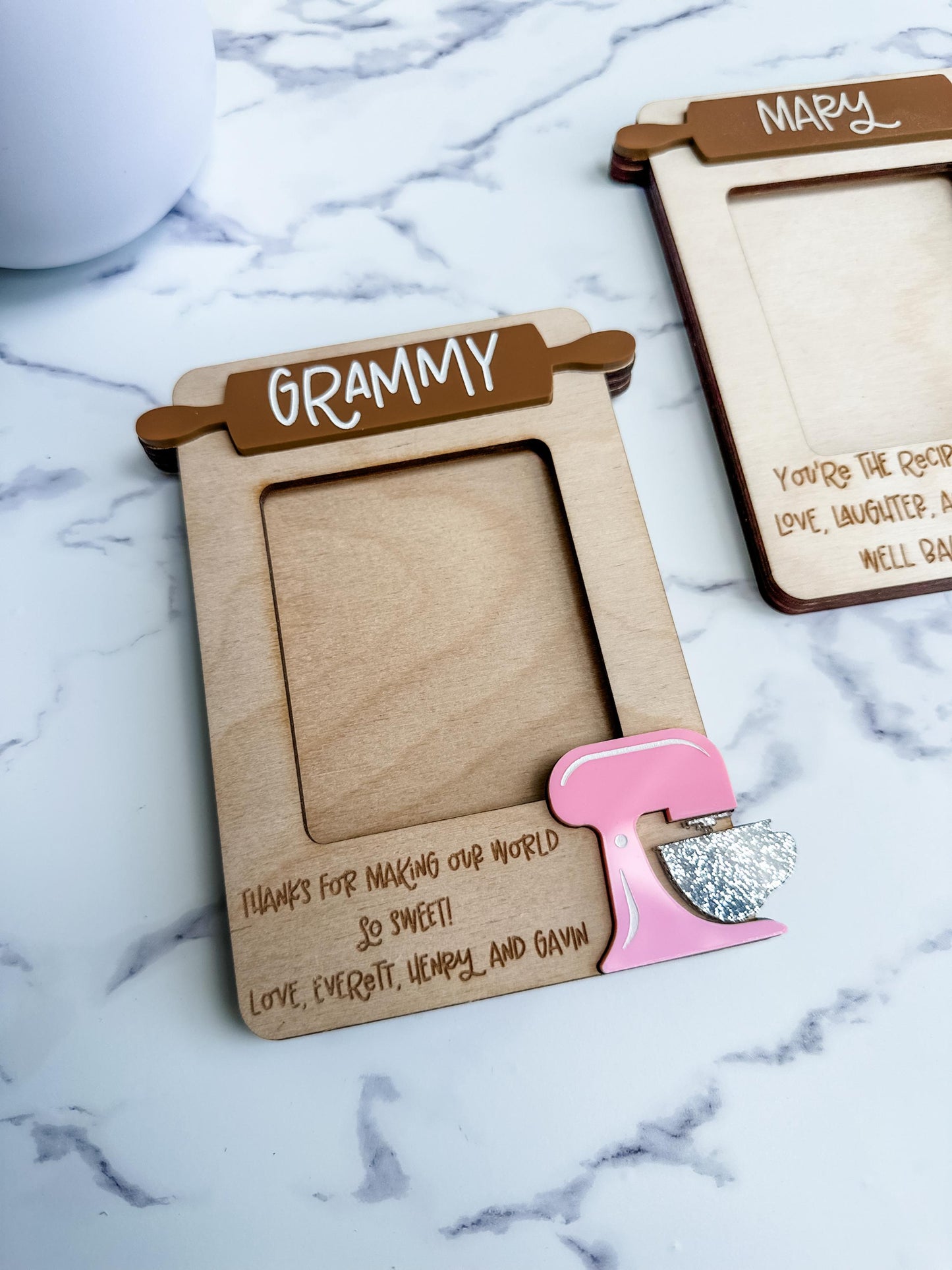 Personalized Baking Themed Magnetic Picture Frame for Refrigerator