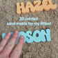 Custom Name Sand Mold 3D Printed